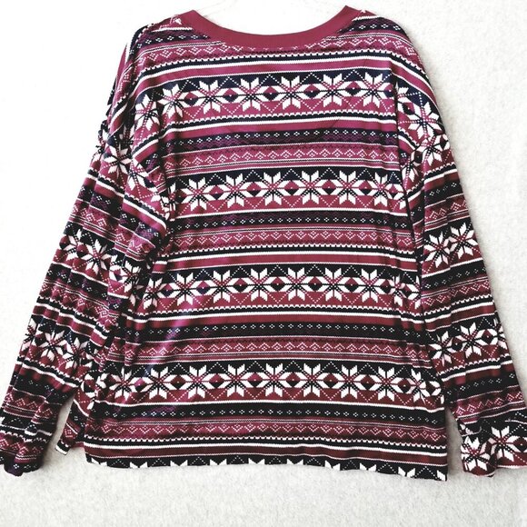 Nautica Women's Size XL 2 Piece Soft Warm Cozy Plush Pajama Sleepwear Set Snow - Picture 4 of 14